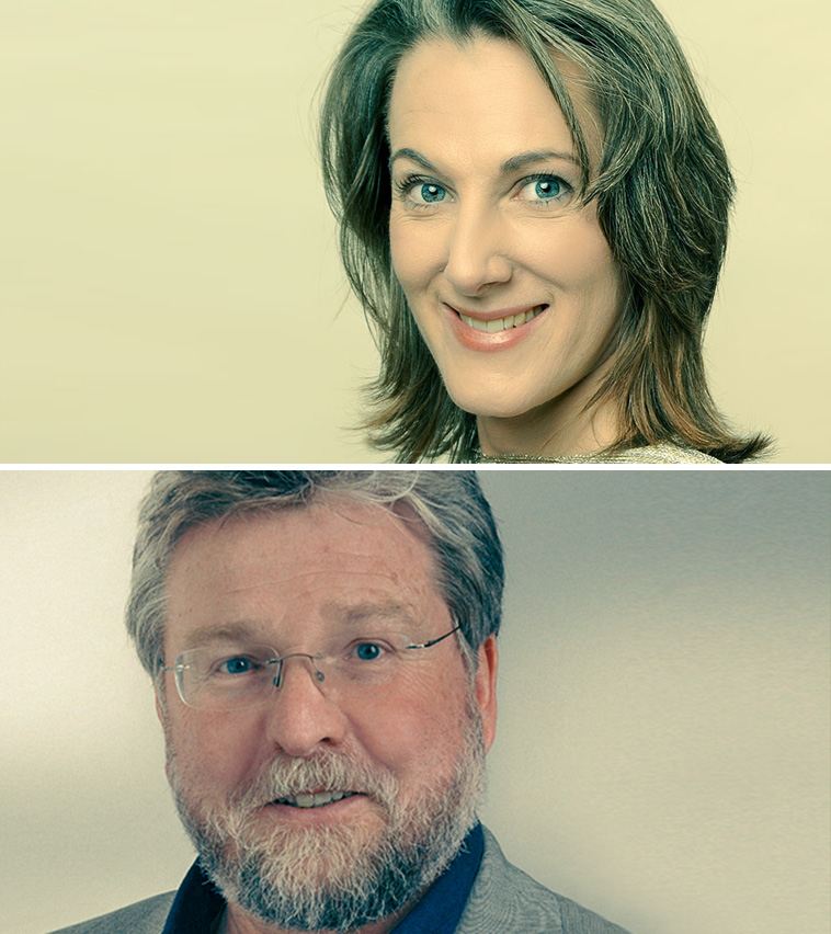 Porträtfotos als Collage: Dr. Sandra Hensel und Dr. Franz Thurmaier. 